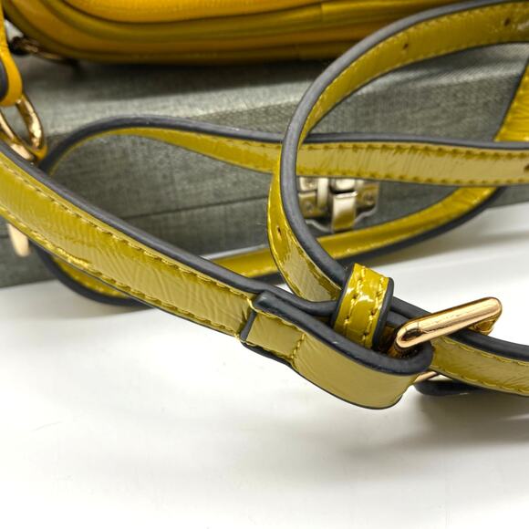 Mellow World Vegan Cross body Yellow Chartreuse  Strap‎ Trim NWT Gold hardware - Picture 6 of 8